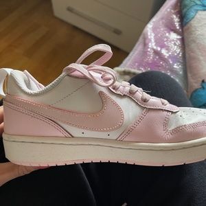Girls pink and white air forces